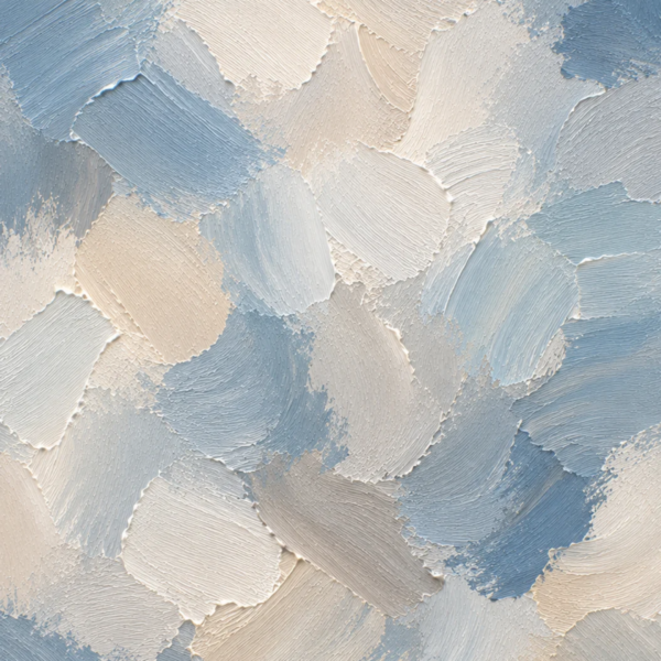 The Dusty Canvas Envelope Liner Template featuring painterly blue, ivory, cream, and soft grey brushstrokes inspired by an abstract painted canvas for elegant wedding invitations.